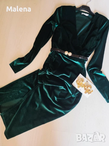 Елегантна рокля в зелено