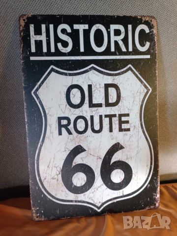 HISTORIC OLD ROAD 66-метална табела(плакет), снимка 2 - Аксесоари и консумативи - 45804184