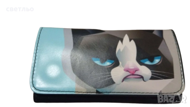 Кожено портмоне за тютюн Tfar,котка