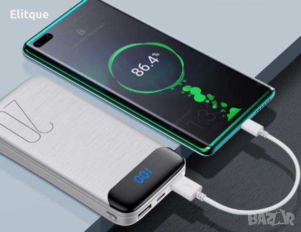 Преносима батерия KLGO KP-89 POWER BANK, 10000/20000mAh с LED дисплей, снимка 12 - Оригинални батерии - 52869927