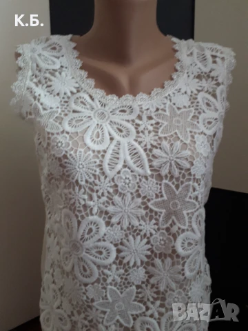 Елегантна блуза с дантела р-р XL, снимка 2 - Потници - 51247199