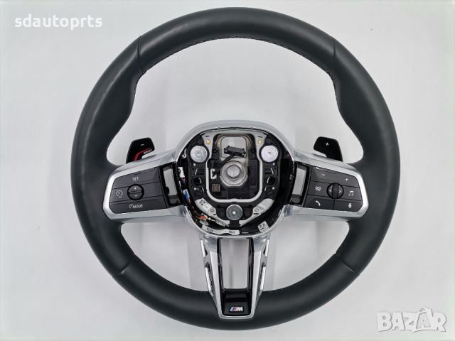 M Sport Черен Кожен Спортен Волан BMW 2 U06 X1 U11 - Отличен, снимка 2 - Части - 45926575