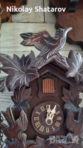 Немски часовник с кукувица , снимка 2 - Стенни часовници - 53738845