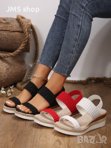 Дамски сандали с каишка на глезена и с отворени пръсти, 3цвята , снимка 8 - Сандали - 45695314