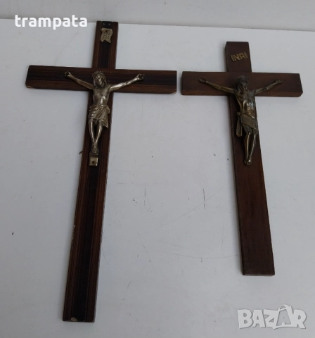 НАЙ ДОБРАТА ОФЕРТА Стар Дървен кръст разпятие 