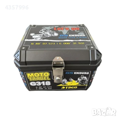 Куфар за мотоциклет, Цветен, PA884, 45 Литра, снимка 3 - Аксесоари и консумативи - 50801304