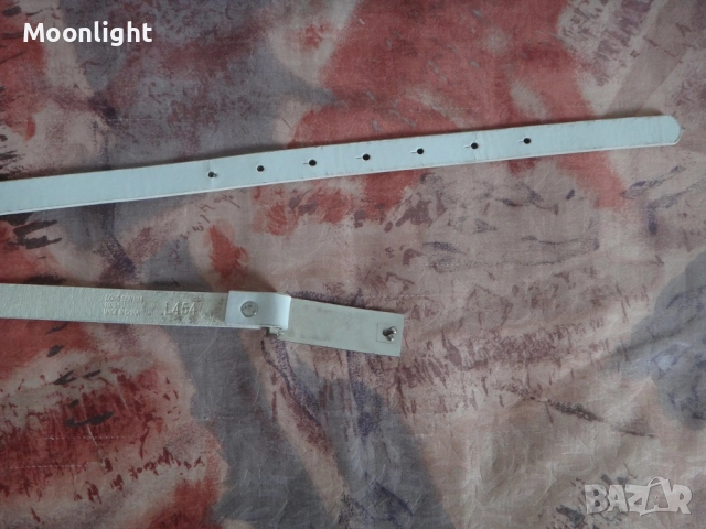 Бял кожен колан с камъни, снимка 3 - Колани - 52976312