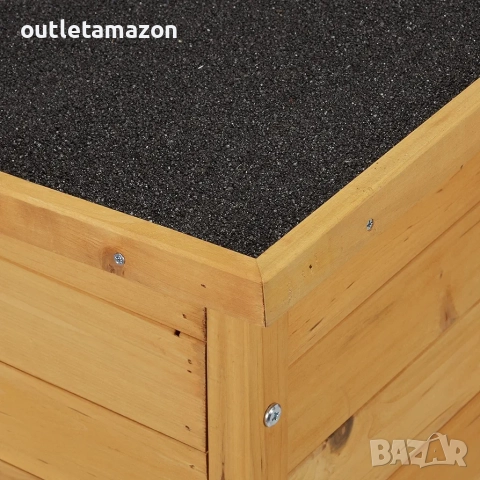 Кучешка къщичка Relaxdays, дървена къща, асфалтов покрив, устойчива на атмосферни влияния , снимка 7 - За кучета - 52556812