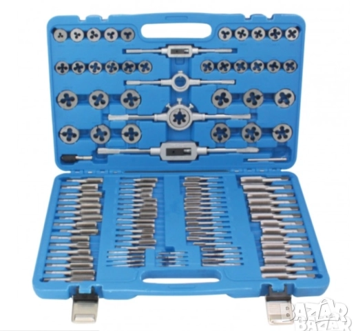 Комплект метчици и плашки - 110 части в куфар Kraft royal