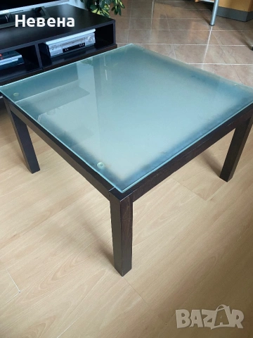 Трапезарна стъклена маса със 6 стола, снимка 4 - Маси - 53898020