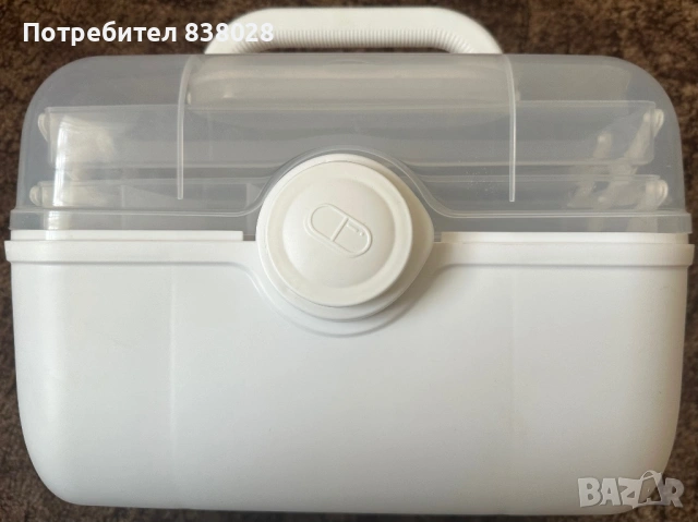 Куфар за лекарства с дръжка и механиьъм за заключване