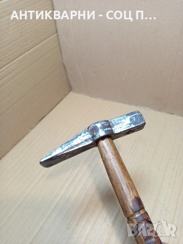 Соц Стар Каменоделски Чук 0.800кг С Дръжка От Дрян НОМЕР 594., снимка 8 - Антикварни и старинни предмети - 53446150