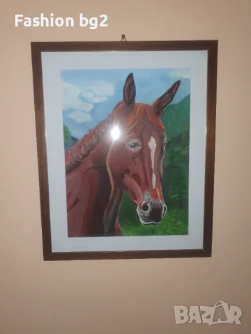 Картина с кон, снимка 2 - Картини - 50640778