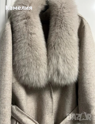 Палто с косъм от лисица, снимка 3 - Палта, манта - 52324934