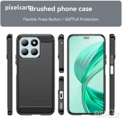 Силиконов Калъф Techsuit Carbon Fibre Brushed за Honor X8b, Черен, снимка 2 - Калъфи, кейсове - 47966769