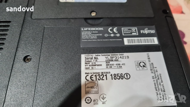 евтин лаптоп FUJITSU A-530 цена 60 евро, снимка 8 - Лаптопи за дома - 53869059