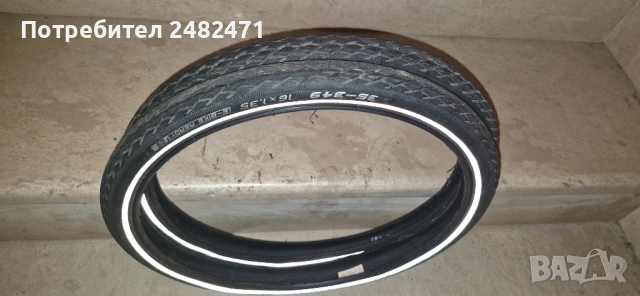 Brompton, dahon, гуми 16х1.1/3 Schwale marathon, green guard, снимка 4 - Части за велосипеди - 54170106