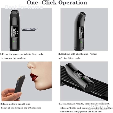 Алкохолен тестер , високопрецизен електрохимичен сензор, цифров LCD дисплей, снимка 6 - Друга електроника - 51804265