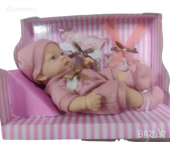 Детска кукла бебе в розово, снимка 3 - Кукли - 49428078