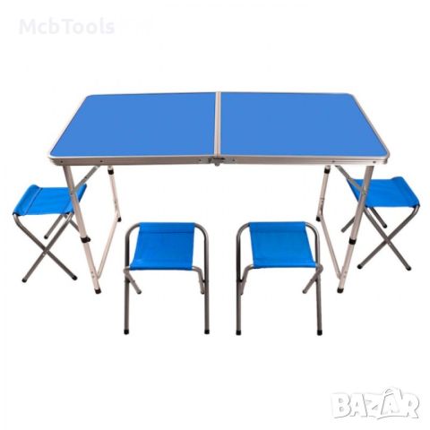 Сгъваем комплект за къмпинг – маса + 4 стола, снимка 2 - Други - 46433396