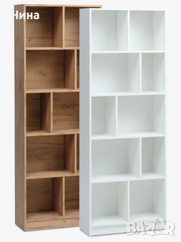 Етажерка MOSBJERG 10 рафта бяла, снимка 5 - Етажерки - 53590833