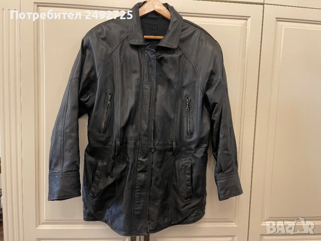 Яке 2 бр естествена кожа черно , снимка 3 - Якета - 44554589