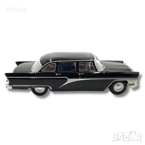 Метална кола GAZ 13 Chaika / ГАЗ 13 Чайка, 1959, мащаб 1:18, черен цвят, T9-1800250, снимка 4 - Колекции - 47762802