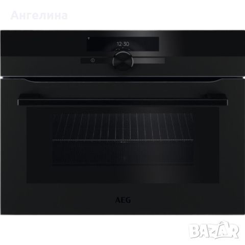 Компактна фурна с микровълни за вграждане AEG KMK965090T, снимка 1 - Печки, фурни - 46595464