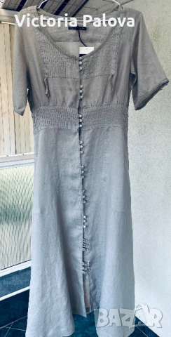 Нова дизайнерска рокля  GUDRUN SJÖDÉN лен, Швеция, снимка 7 - Рокли - 50984632