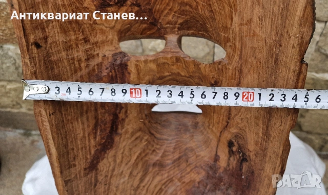 Тежка и масивна маска дялана от цяло дърво, снимка 7 - Декорация за дома - 53341249