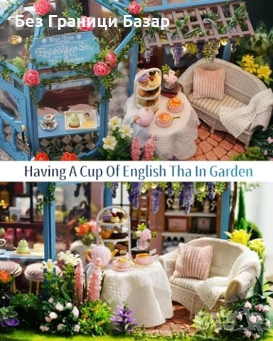 Нова DIY Мини куклена къща за сглобяване с мебели, светлини и музика, снимка 3 - Други - 51590540