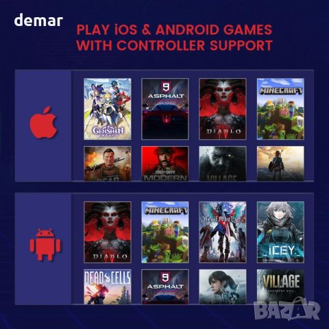 GameSir X2S Type-C мобилен контролер за игри за Android и iPhone 15 серия (USB-C), снимка 8 - Друга електроника - 45620121