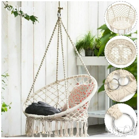 Висяща градинска люлка, снимка 7 - Градински мебели, декорация  - 53855953
