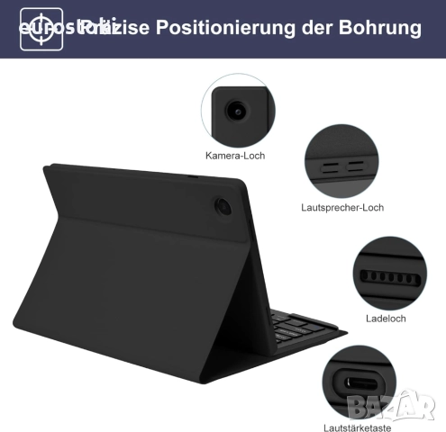 Кейс с клавиатура HOTLIFE за Samsung Galaxy Tab А9+ 11 инча 2023 (SM-X210/X215/X216B), снимка 2 - Калъфи, кейсове - 51545884