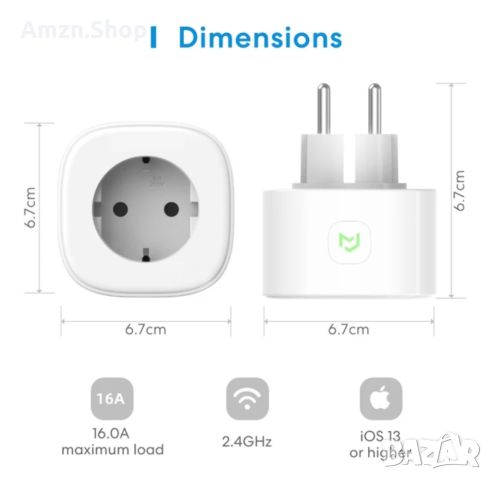 К-т 4бр. контакт Meross 16A Wi-Fi мониторинг на енергията съвместим с Alexa Google Home SmartThin, снимка 4 - Друга електроника - 45407331