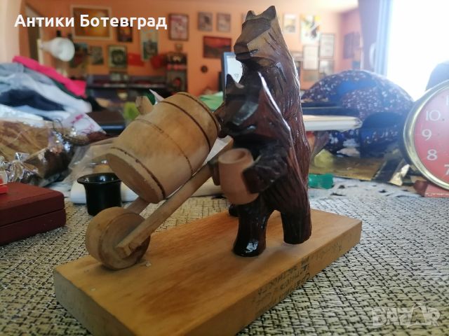 СССР сувенир мечка с мече дърво , снимка 5 - Декорация за дома - 45793861
