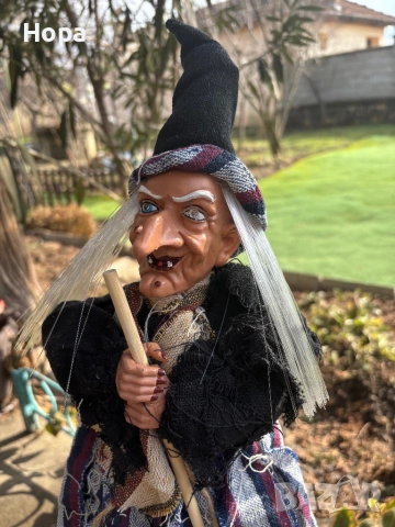 Настолна Баба Яга 55см., снимка 10 - Статуетки - 53267446