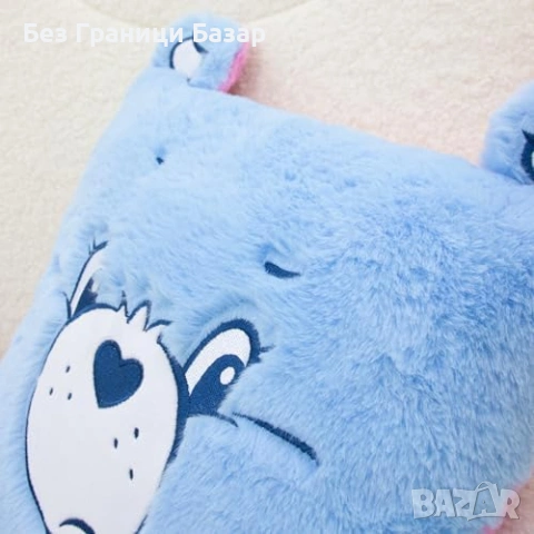 Нова Декоративна възглавница Care Bears 35 см двустранен дизайн Мека квадратна за детска стая, снимка 3 - Възглавници - 54106510
