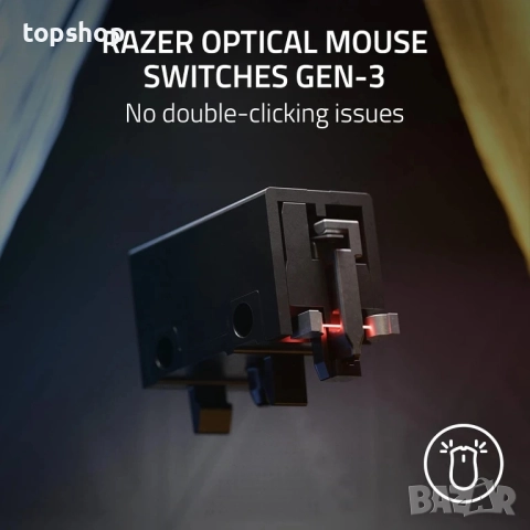 Нова Геймърска мишка Razer Deathadder V3 RZ01-0464, черна, кабелна, лека, ергономична, снимка 5 - Клавиатури и мишки - 51636339