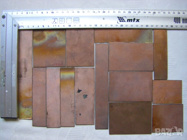 Парчета едностранно фолиран стъклотекстолит с дебелина 1.5мм, 10 лв