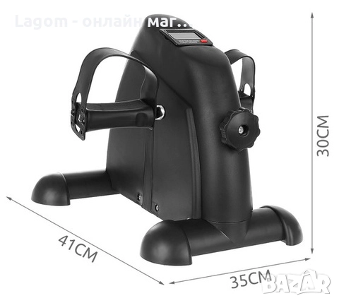 Мини велоергометър с LCD дисплей, колело за раздвижване и рехабилитация, черен, снимка 13 - Други - 52560917