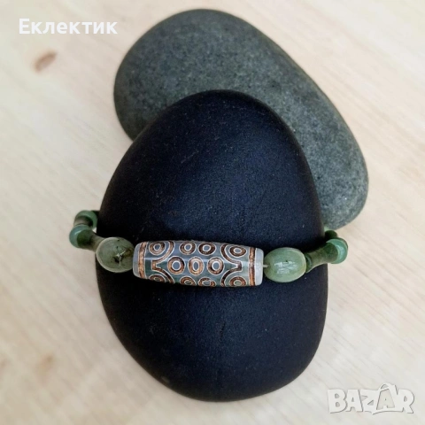 Гривна с Дзи мънисто с 21 очи, снимка 7 - Гривни - 53477056