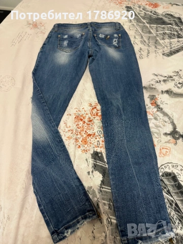 Стилни дънки в стил DSQUARED с модерен distressed дизайн., снимка 5 - Дънки - 24676218