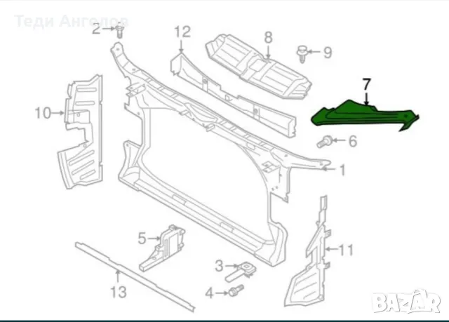 Оригинални Кори - лайсни над фарове AUDI A7 4G ( 2011 - 2014 ), снимка 1 - Части - 48792148