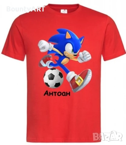 Персонализирана тениска Соник, снимка 5 - Детски тениски и потници - 50545570