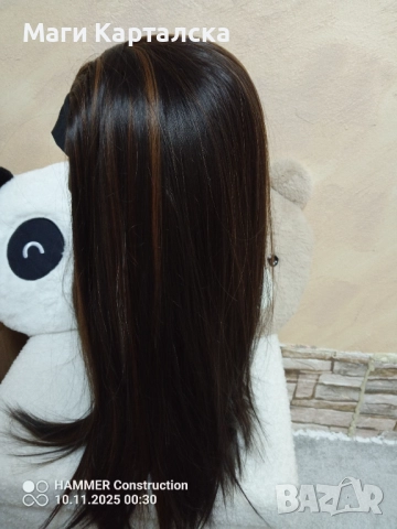 Перука човешки косъм, снимка 3 - Аксесоари за коса - 52356985