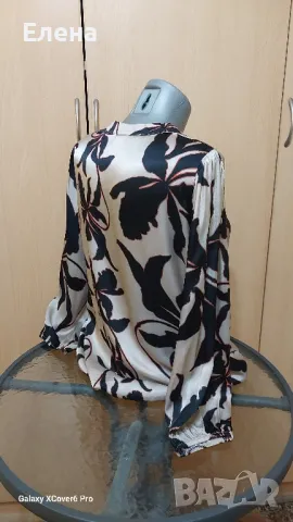 Блуза DESIGNED BY 2. 30% коприна, 70% вискоза .размер L/М., снимка 8 - Блузи с дълъг ръкав и пуловери - 49978857