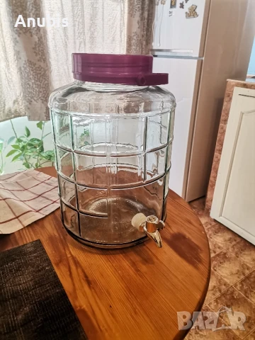 Стъклени буркани с чучур 12 литра, снимка 2 - Други стоки за дома - 50968621