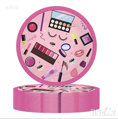 Козметика Грим сенки 8 бр парти чинии чинийки картонени