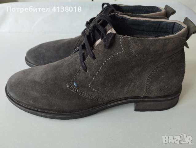 Мъжки боти Bata от естествена кожа, №41, снимка 2 - Мъжки боти - 53576386